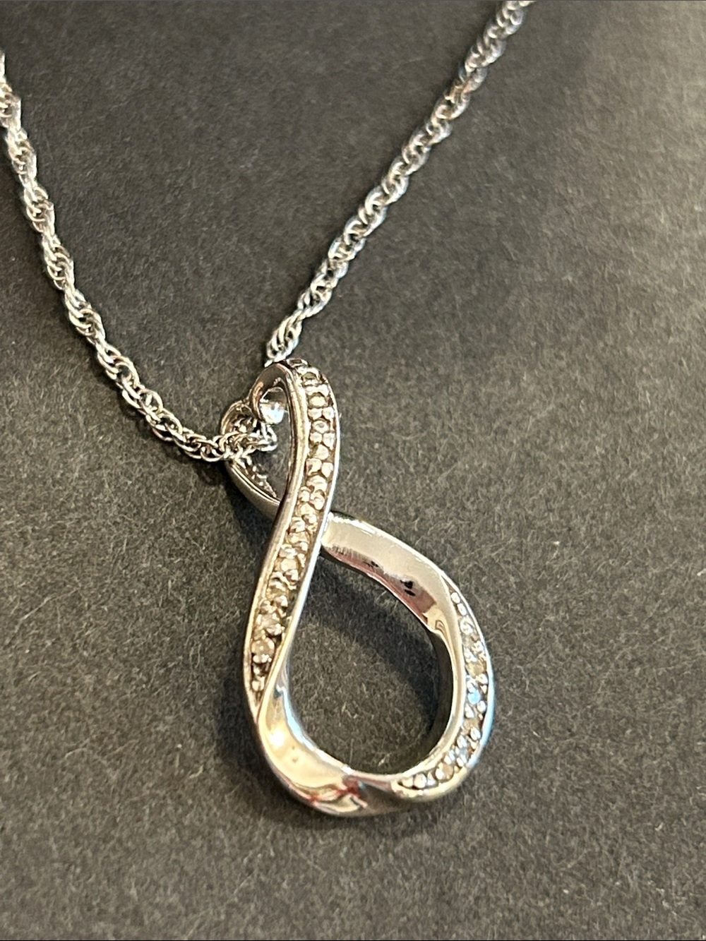 Sterling Silver Infinity Pendant Necklace